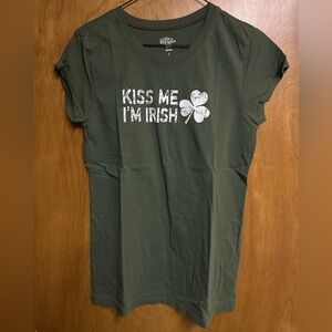 Old Navy Dark Green Irish Tee Shirt NWOT
